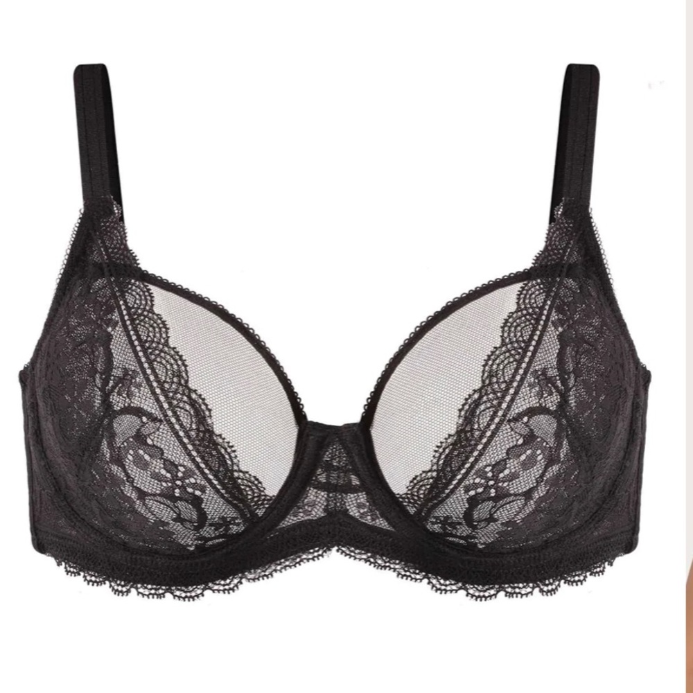 HSIA lace dolphin underwire bra 38ddd 38f new with tags black sexy